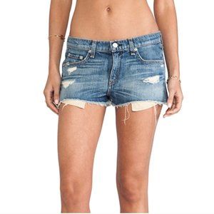 Rag & Bone The Mila Denim Cutoff Shorts in Moss